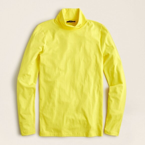 NEW J Crew Womens Tissue Turtleneck NWT S Bitter Lemon - Picture 6 of 9